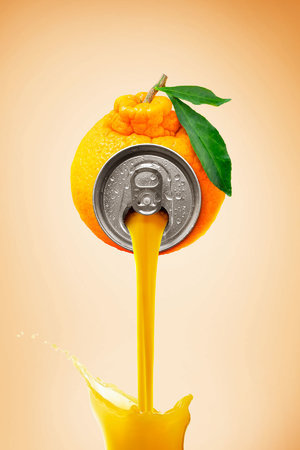 创意橙汁美食广告海报模板设计